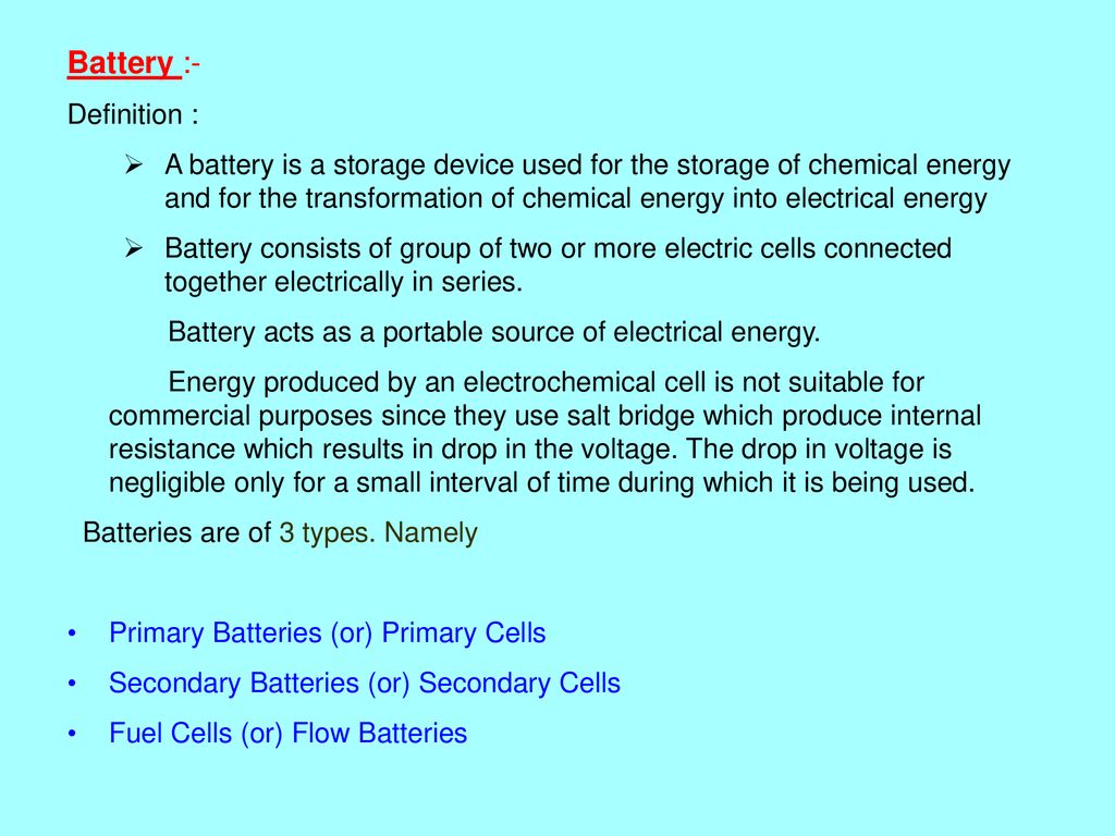 Battery definition outlet